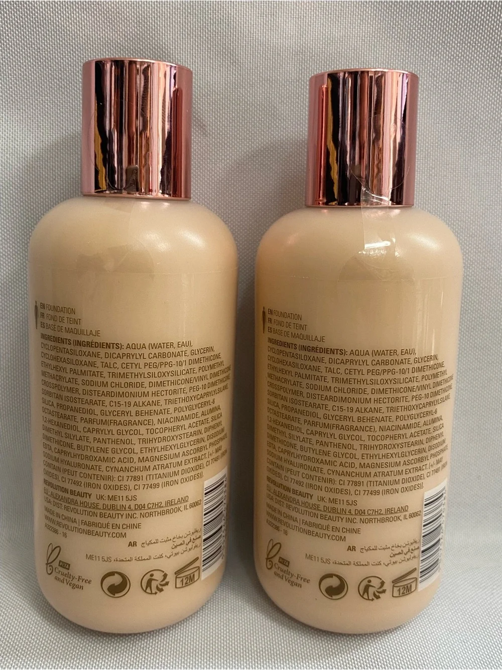 Revolution Glow Body Veil Face & Body Foundation - Beige/Cream Shades